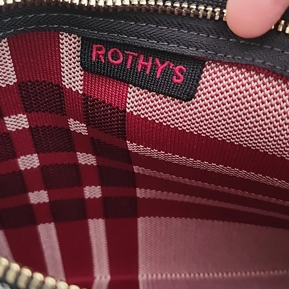 NWTs Rothy's Blackberry Plaid Wristlet - Picture 4 of 4